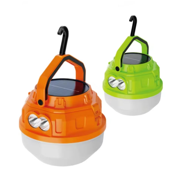 Foco Linterna LED Recargable Solar y USB 100W para Camping y Emergencias Naranja S2067