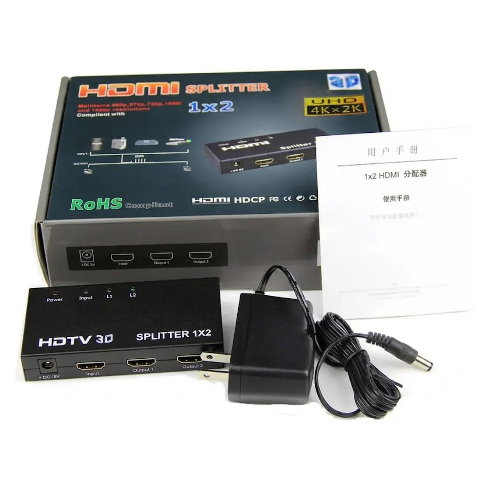 Splitter HDMI 1x2 Puertos Ultra HD 4K x 2K con Soporte 3D 2 puertos S2164
