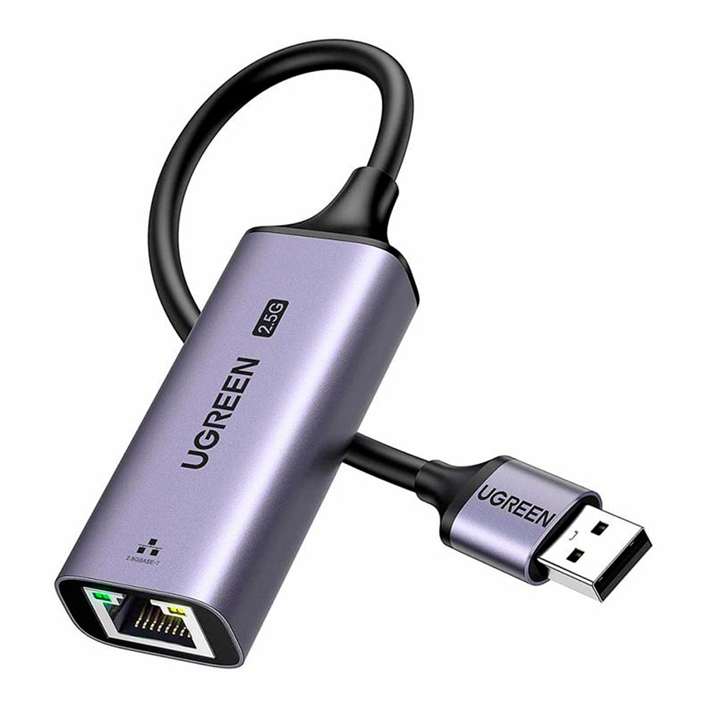 Adaptador de Red USB 3.0 a Ethernet RJ45 Ugreen 2.5G Gigabit Aluminio Gris 25051 S2209