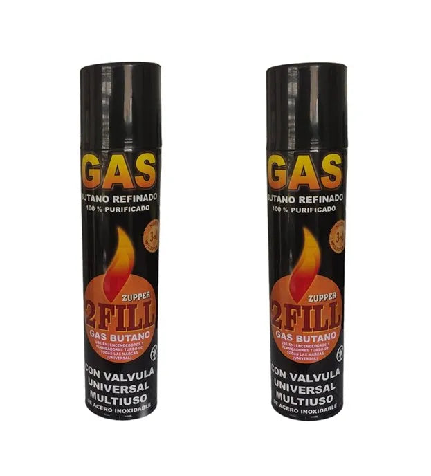 2 Gas Butano Ultra Refinado Recarga Todo Tipo Encendedores S1725