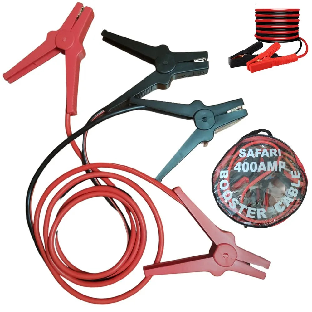 Cable para Batería de Auto 400Amp Safari | Pinzas de Cobre 2.5 Metros S1241