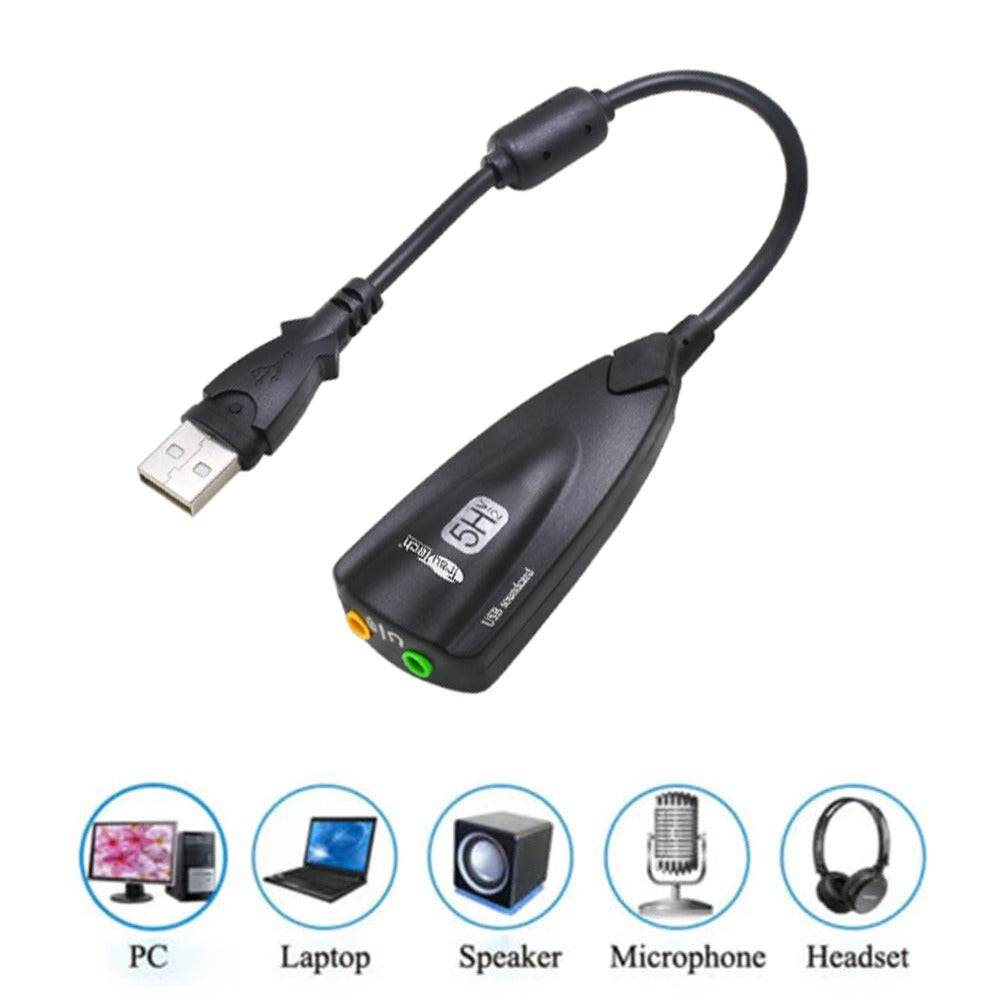 Tarjeta de Sonido Externa Usb 7.1 USB a Audio y Microfono Trautech S1162