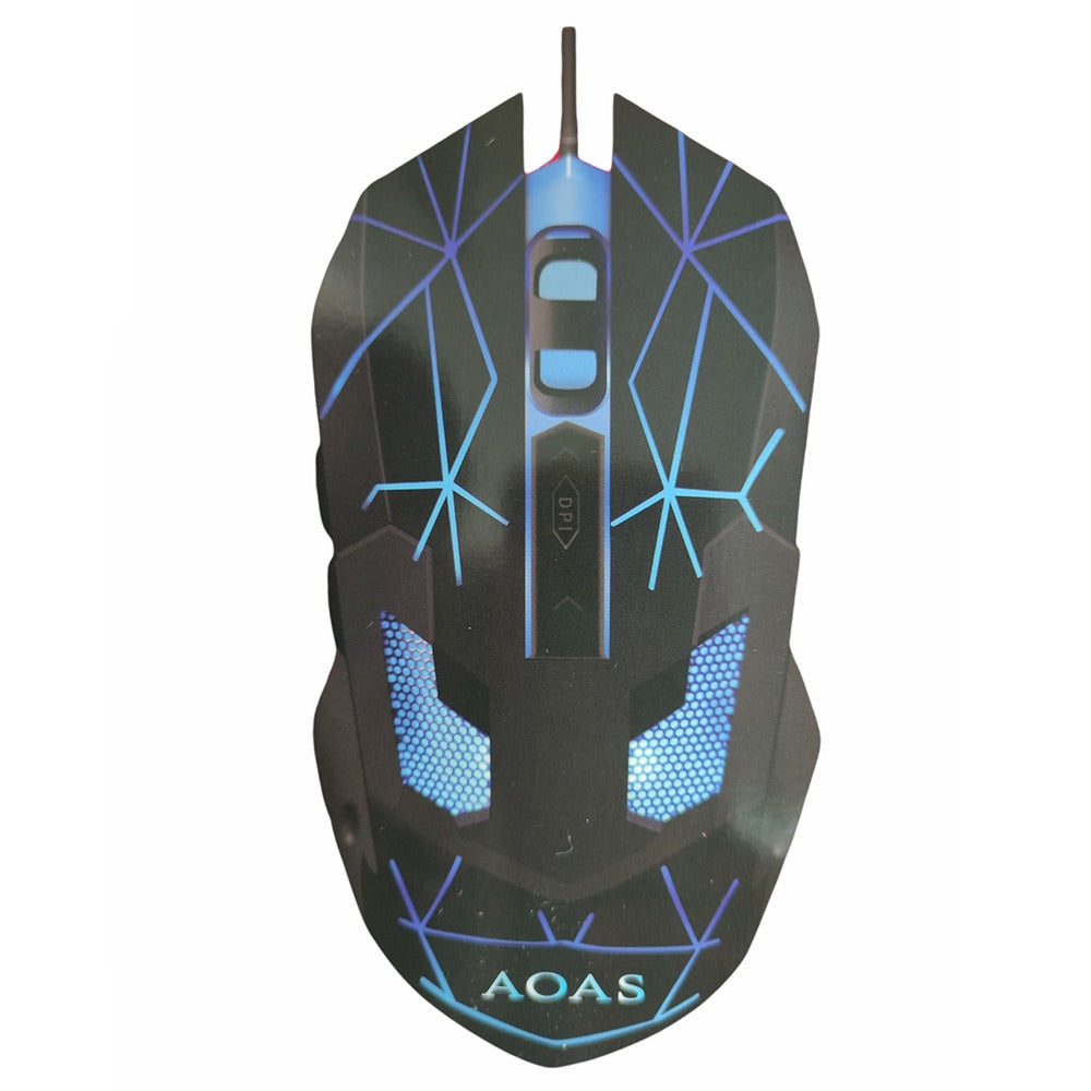 Mouse Gamer Aoas K20 Rgb Iluminación Led 3200 Dpi Cable 1.8 S0748