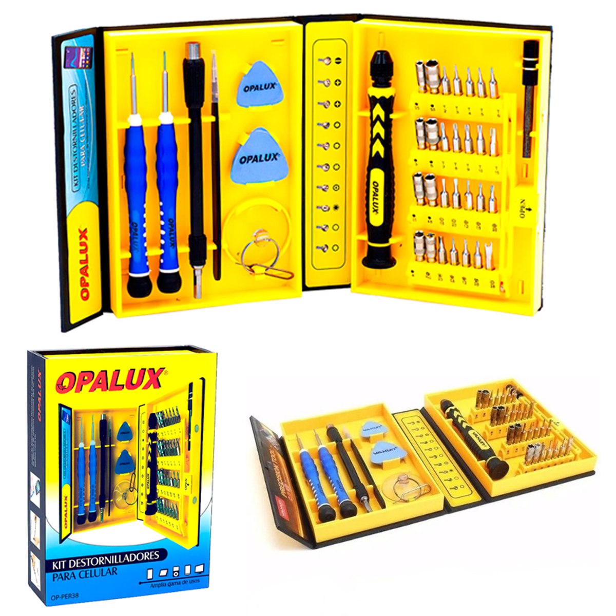 Kit destornilladores para celular 38 en 1 Opalux S0940