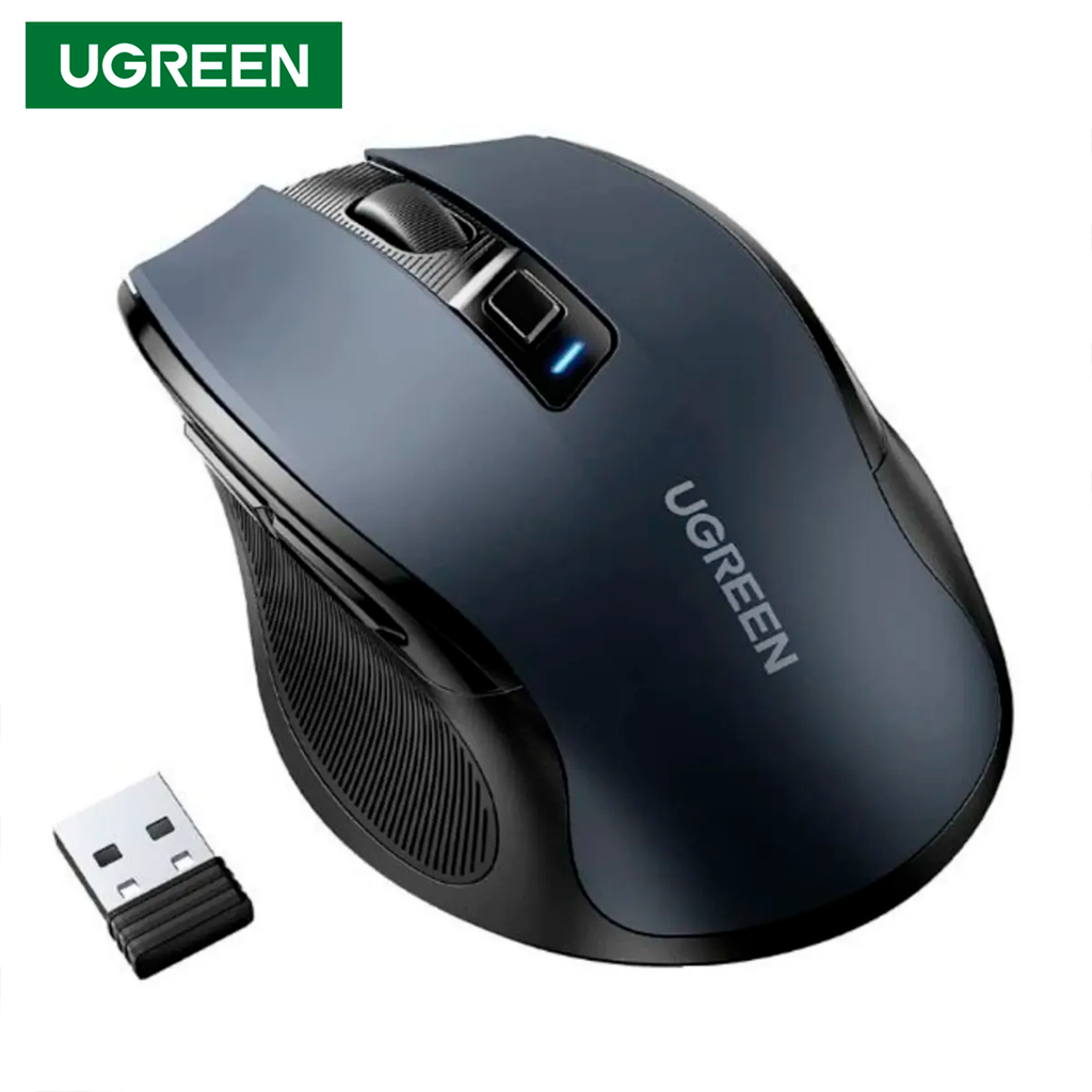 Mouse Ergonómico Inalámbrico UGREEN MU006 2.4 GHz 4000 DPI Silencioso Negro S2206