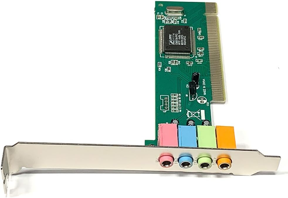 Tarjeta de Sonido PCI 4.1 Canales CMI8738 32-Bit 3.5mm Mic Line SPK1 SPK2 con Driver CD s2261