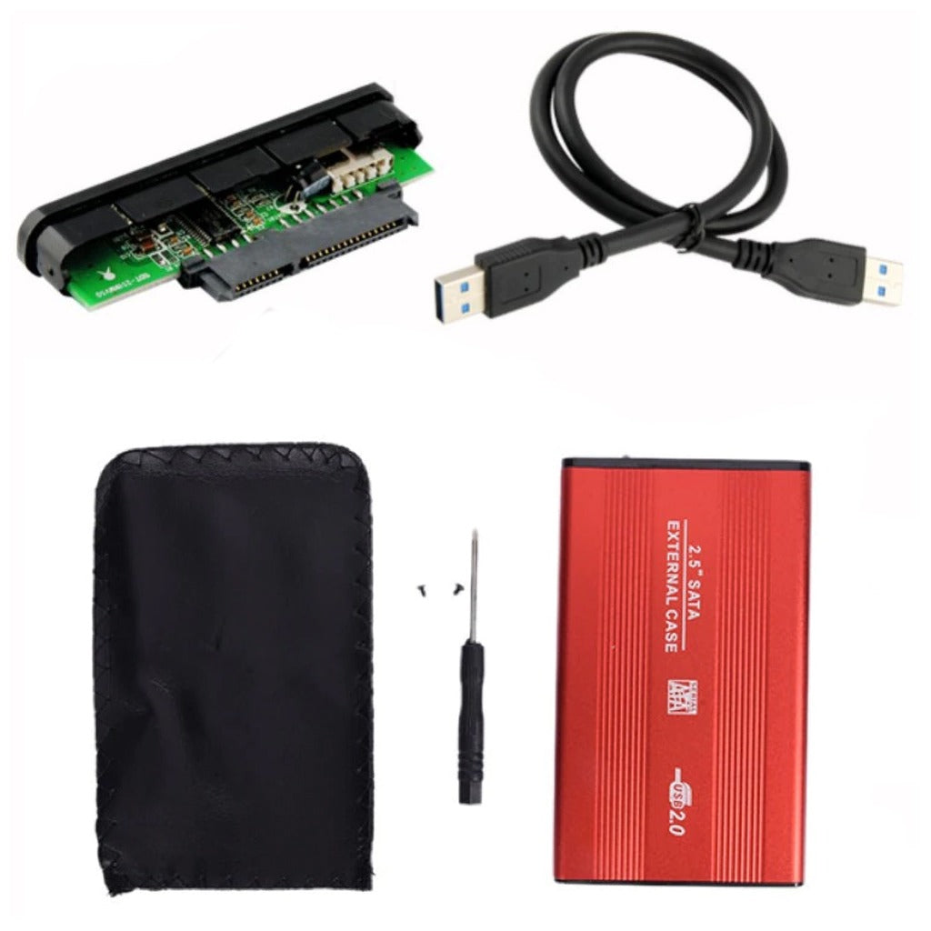 Case Disco Duro Externo Sata 2.5 Usb 2.0 laptop Rojo S49012