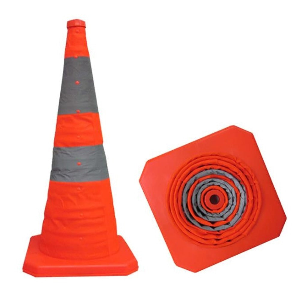 Conos de Seguridad de 70 cm Plegables | Alta Visibilidad y Resistencia S1220