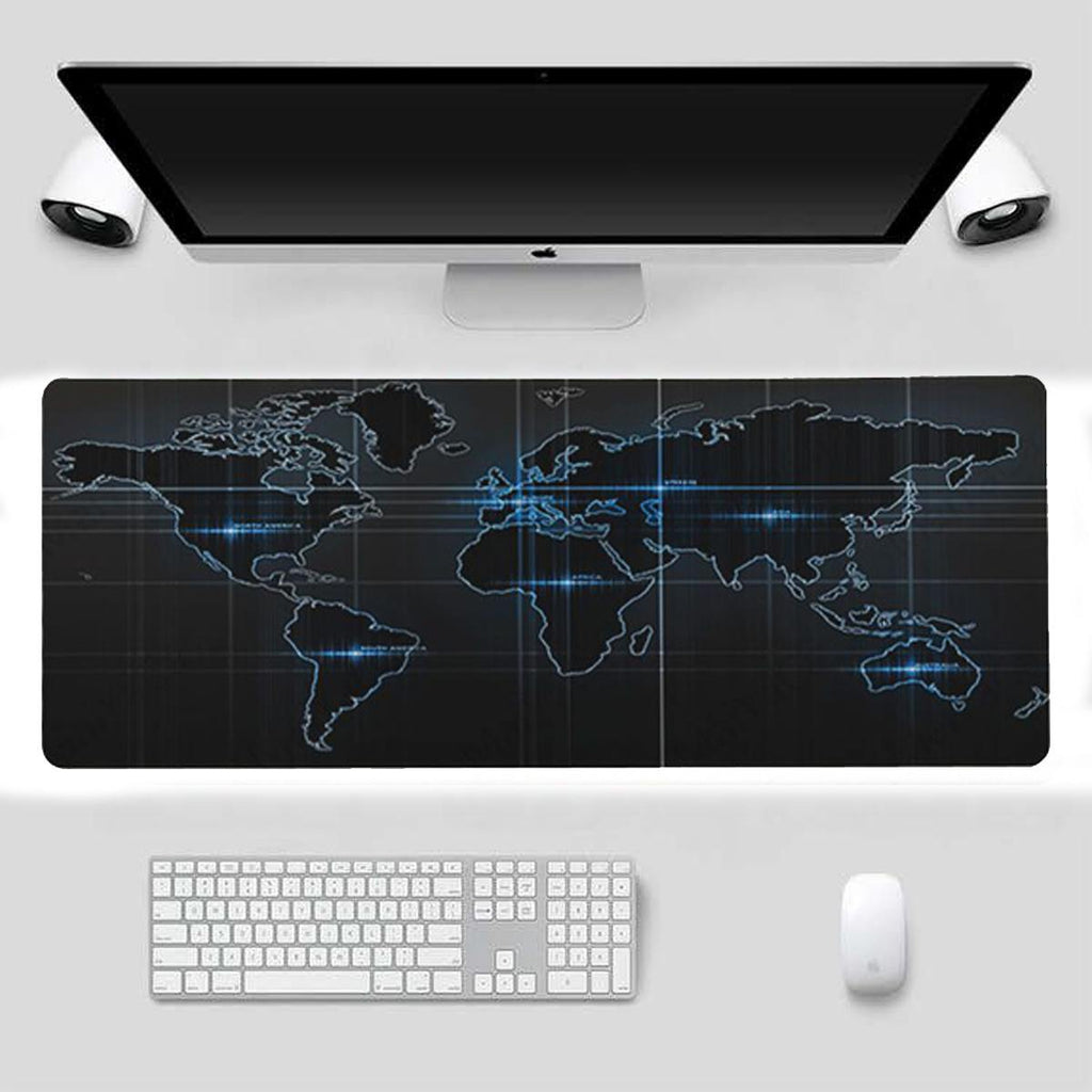 Mouse Pad Base de Escritorio Extra Large 80x30cm | Mapa Negro D S0932