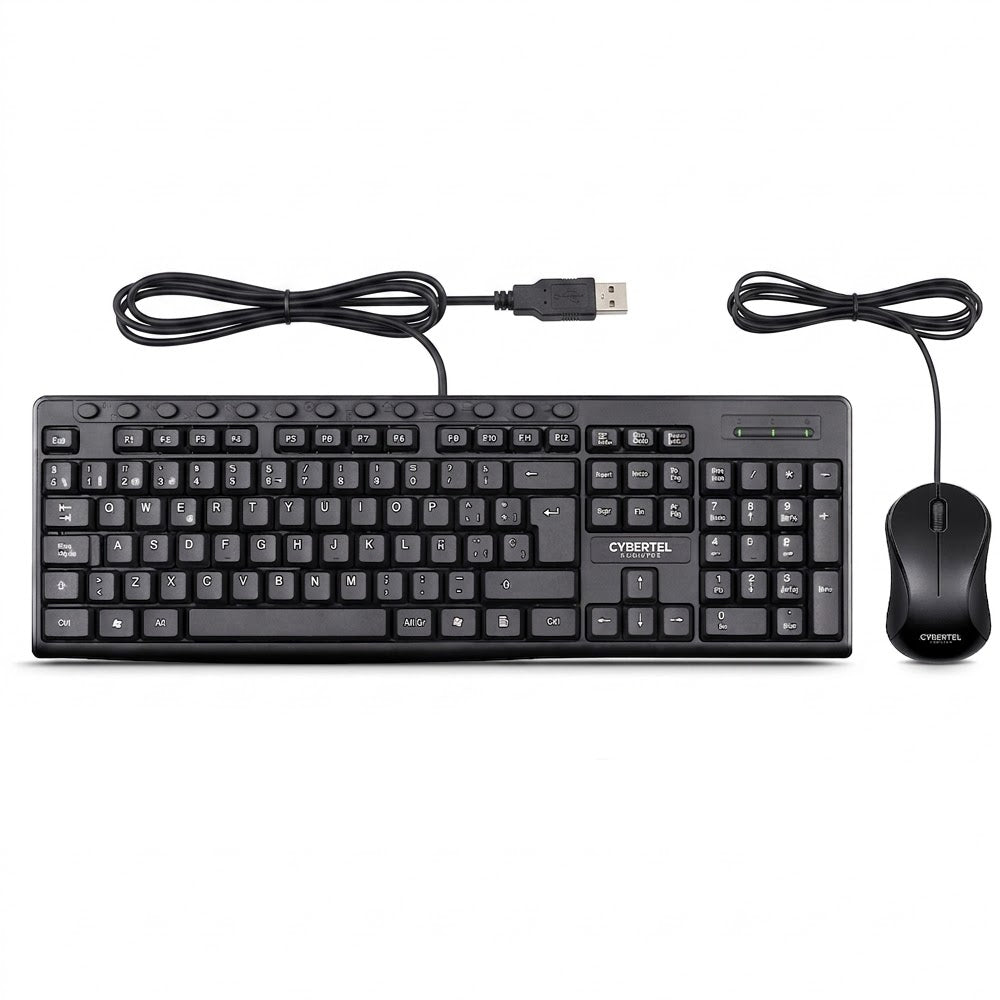 Kit Multimedia Teclado y Mouse USB Cybertel Hamilton 13 Botones Dedicados UV Waterproof 1000DPI CYB T109 s2242