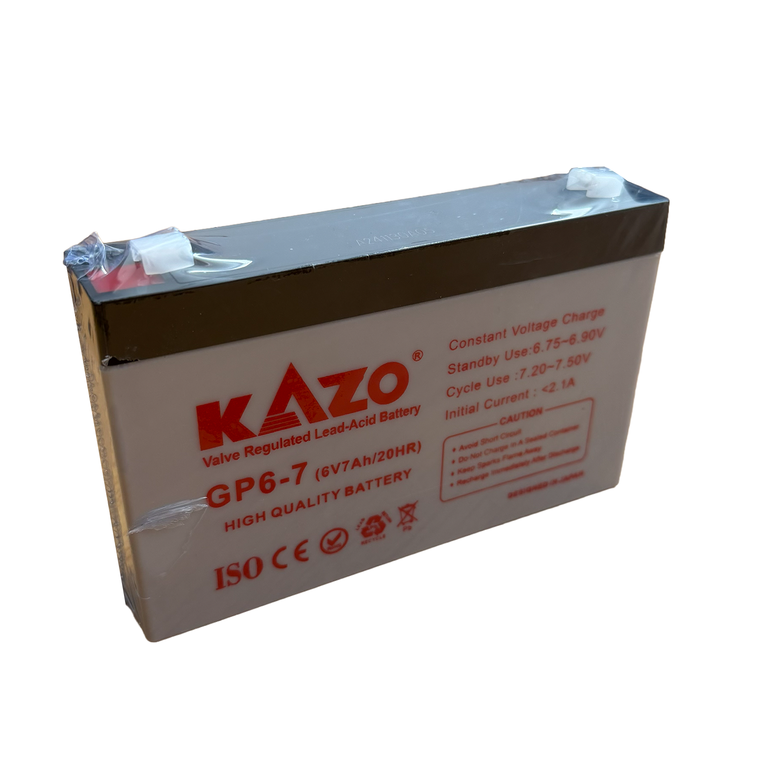 Batería Recargable KAZO 6V 7Ah de Plomo-Ácido Sellada (VRLA) S2098