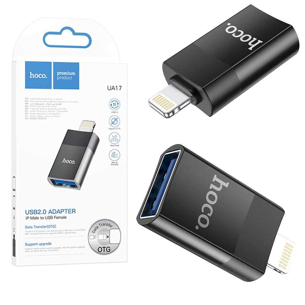 ADAPTADOR OTG LIGHTNING MACHO A USB 2.0 HEMBRA S0976