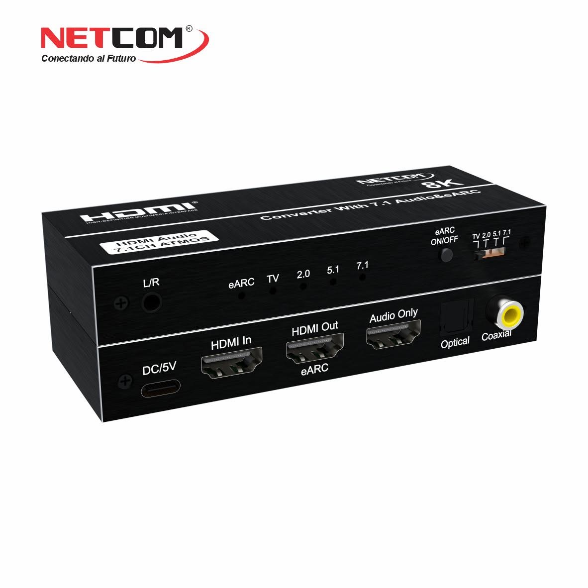 Extractor de Audio HDMI 2.1 Profesional 8K@60Hz / 4K@144Hz con eARC (Modelo PE-EL0320) S2146