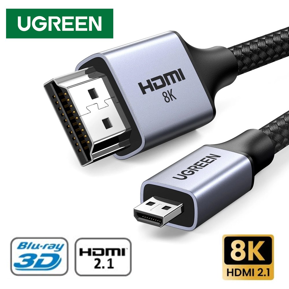 Cable Micro Hdmi a Hdmi 2 Metros UGREEN 2.1 8K 60 Hz Ultra HD eARC S1537