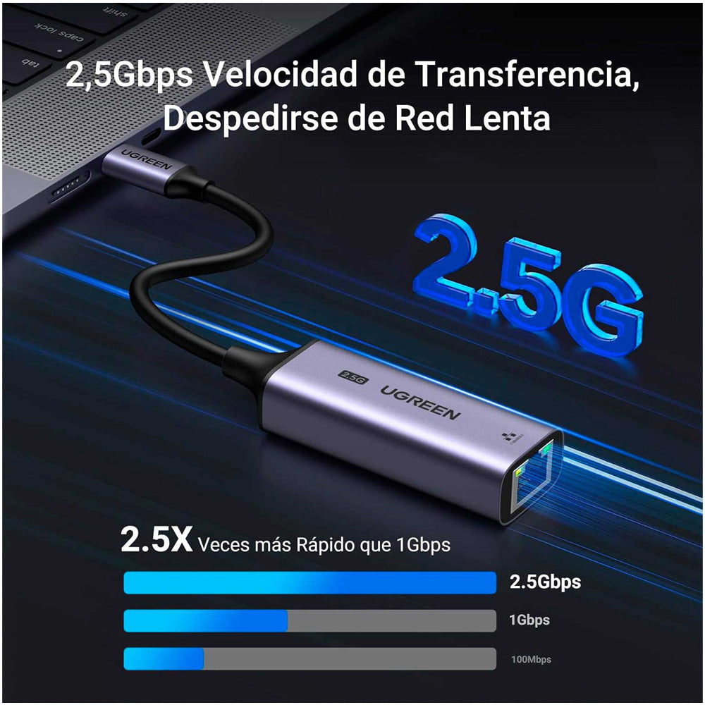 Adaptador de Red USB-C a Ethernet RJ45 2.5G UGREEN de Alta Velocidad S2127