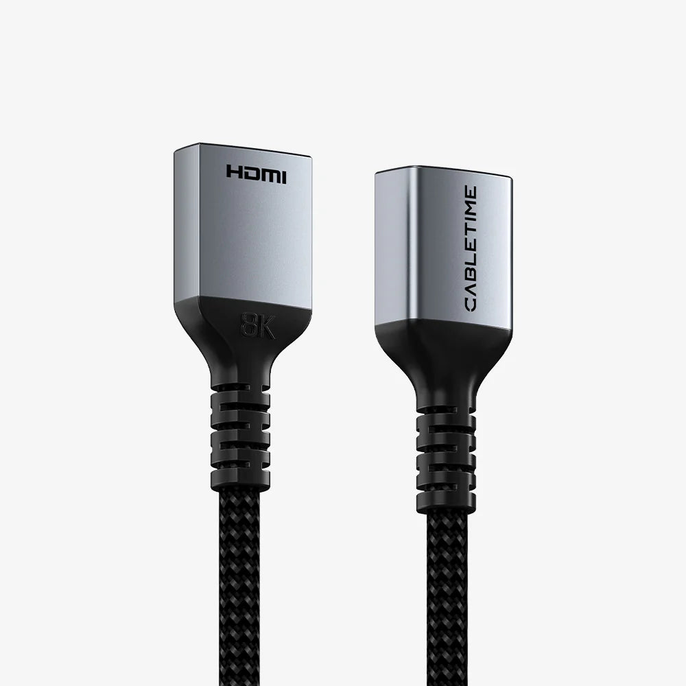 Cable Extensor HDMI 2.1 Hembra a Hembra 8K a 60Hz 48Gbps CABLETIME de 0.5 Metros S0903