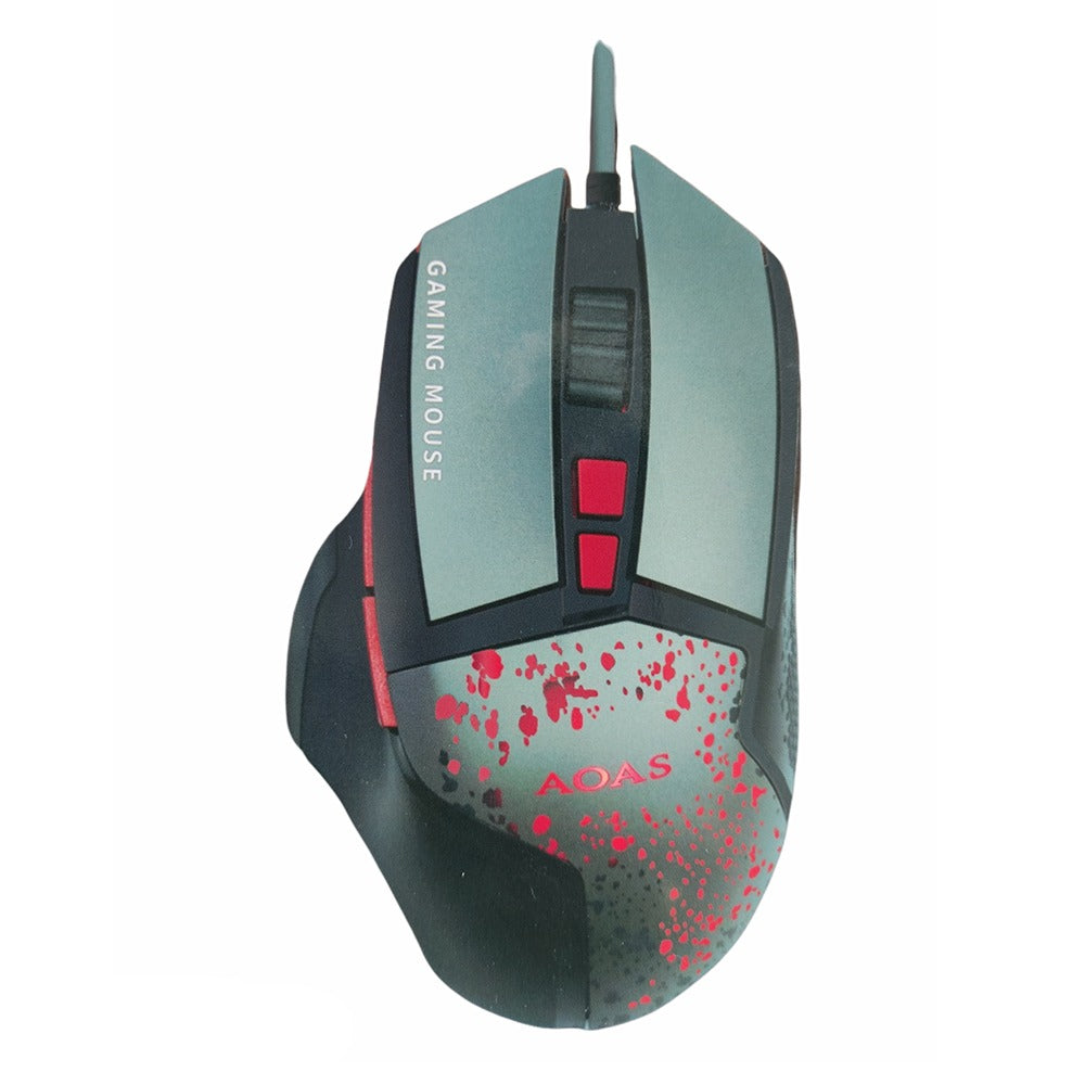 Mouse Gamer Aoas K80 Rgb Iluminación Led 3200 Dpi Cable 1.8m S0750