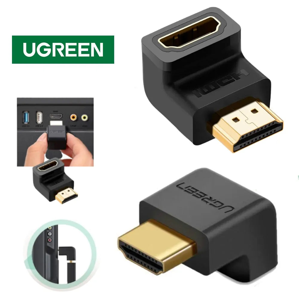 Adaptador Union Hdmi a Hdmi Hembra Acople 1080p Codo Extiende UGREEN S1534