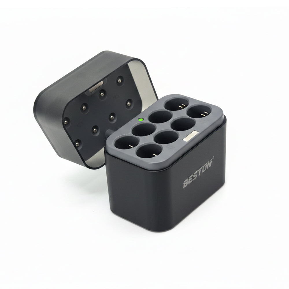 Cargador de Pilas Recargables AA 8 puestos Beston Híbrido (Ni-MH + Li-ion) M7038 S2001