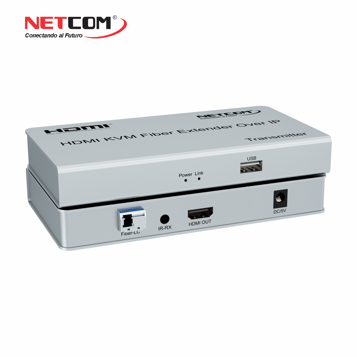 Extensor HDMI por Fibra Óptica NETCOM 20Km Full HD 1080p KVM USB IR Loop Out LC Monomode Over IP S1577