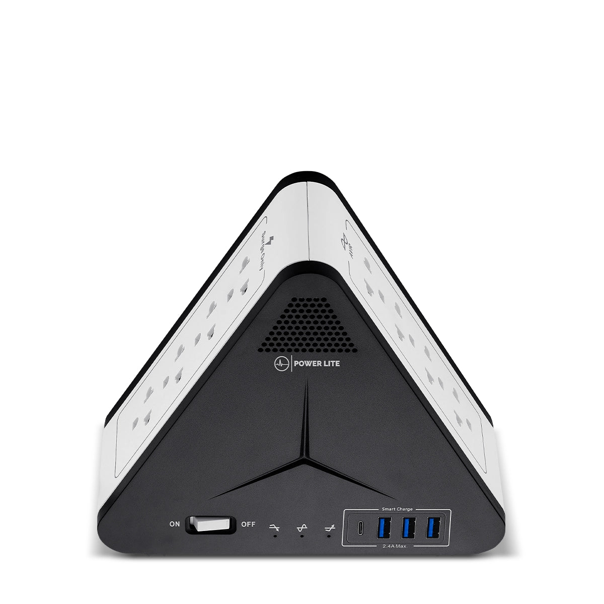 Estabilizador Regulador de Voltaje Power Lite Simetric PLI-1111U 1100VA 500W 8 Tomas 4 Puertos USB Type-C s2248