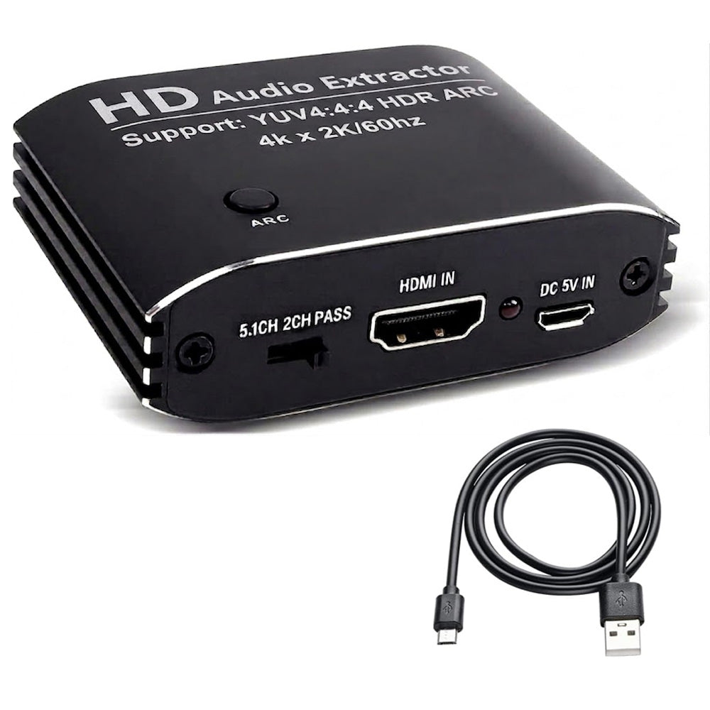 Extractor de Audio HDMI 4K a 60Hz con ARC (Salida Óptica SPDIF y 3.5mm) s2097