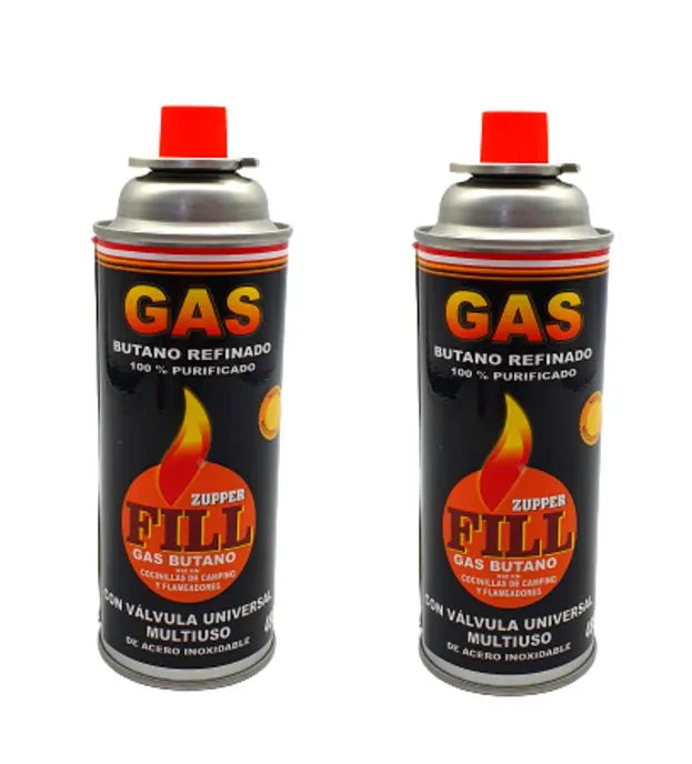2 Gas Butano Ultra Refinado Valvula Universal Cocinillas Fill S1730