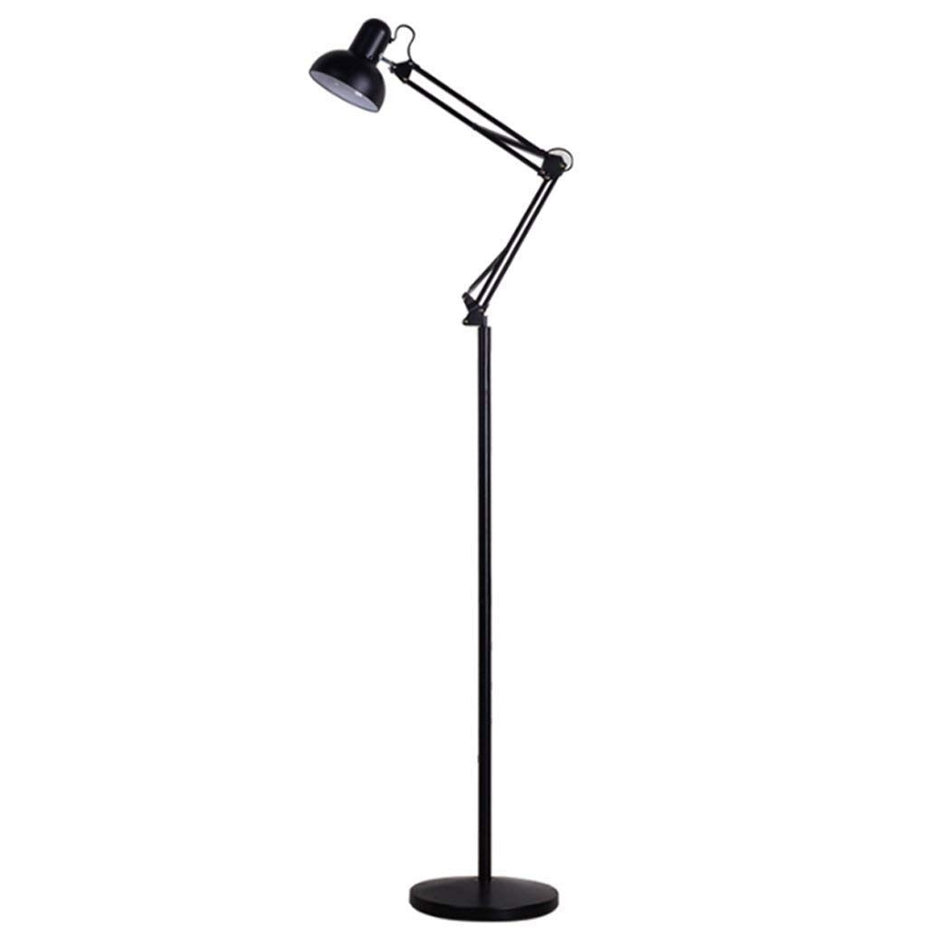 Lampara de piso 1.80 metros con brazo flexible graduable negra S0979