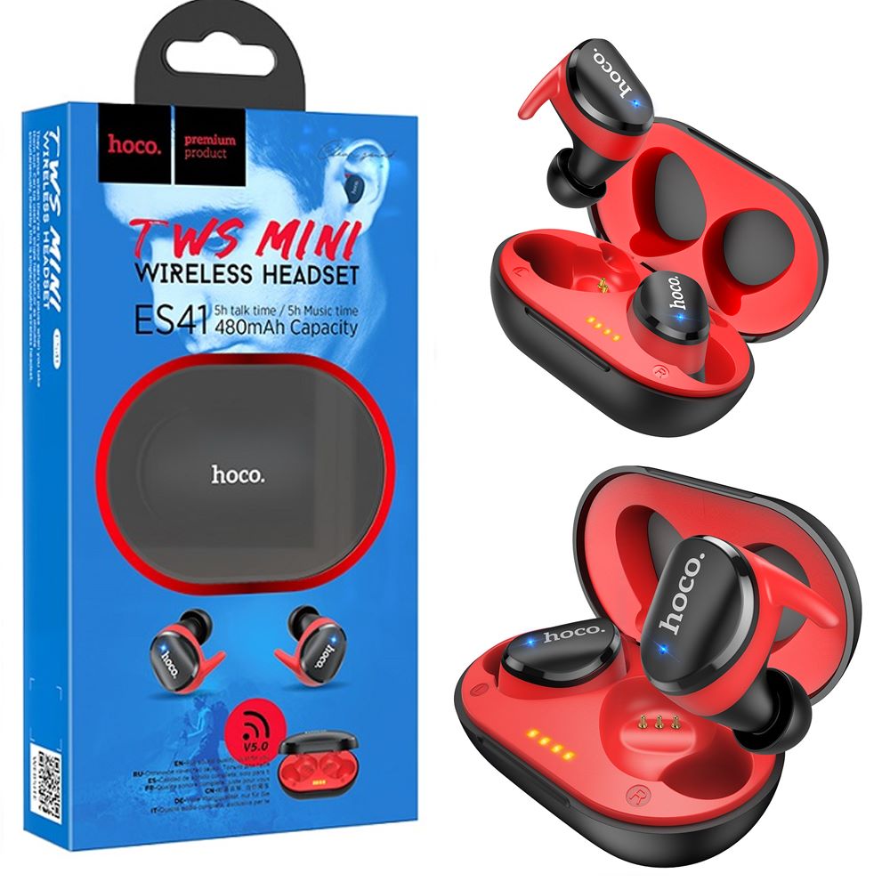 Audífonos HOCO ES41 TWS Bluetooth 5.0 480mAh rango 10 metros Negro S1338