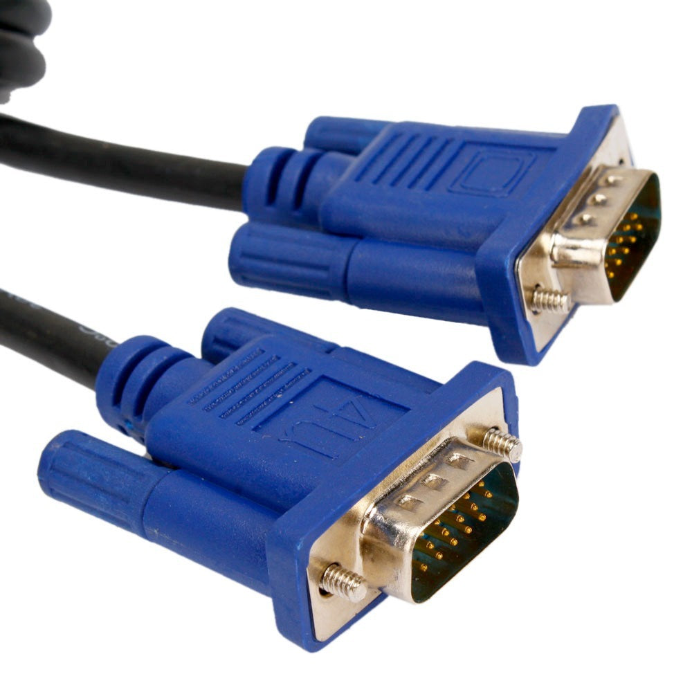 Cable Vga Macho a Vga macho 1.5 Metros 15 Pines doble filtro - Negro S0837