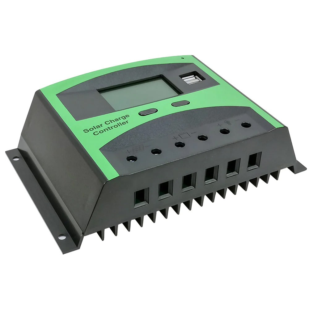 Regulador controlador de carga solar KAZO PWM 50A 12v 24v 2 USB LCD S1369