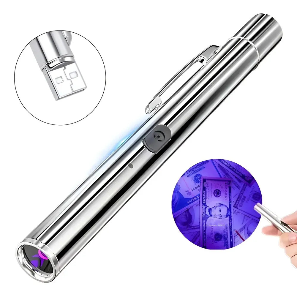 Linterna UV Profesional ZK-2021: Detector de Manchas y Billetes (Recargable) S1974