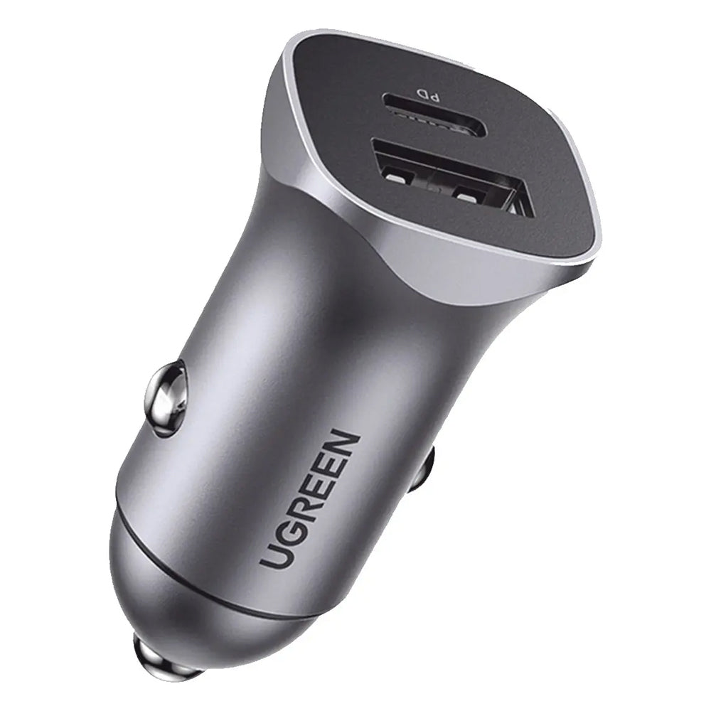 Mini Cargador de Auto UGREEN 30W Carga Rápida (USB-C y USB-A) s2083