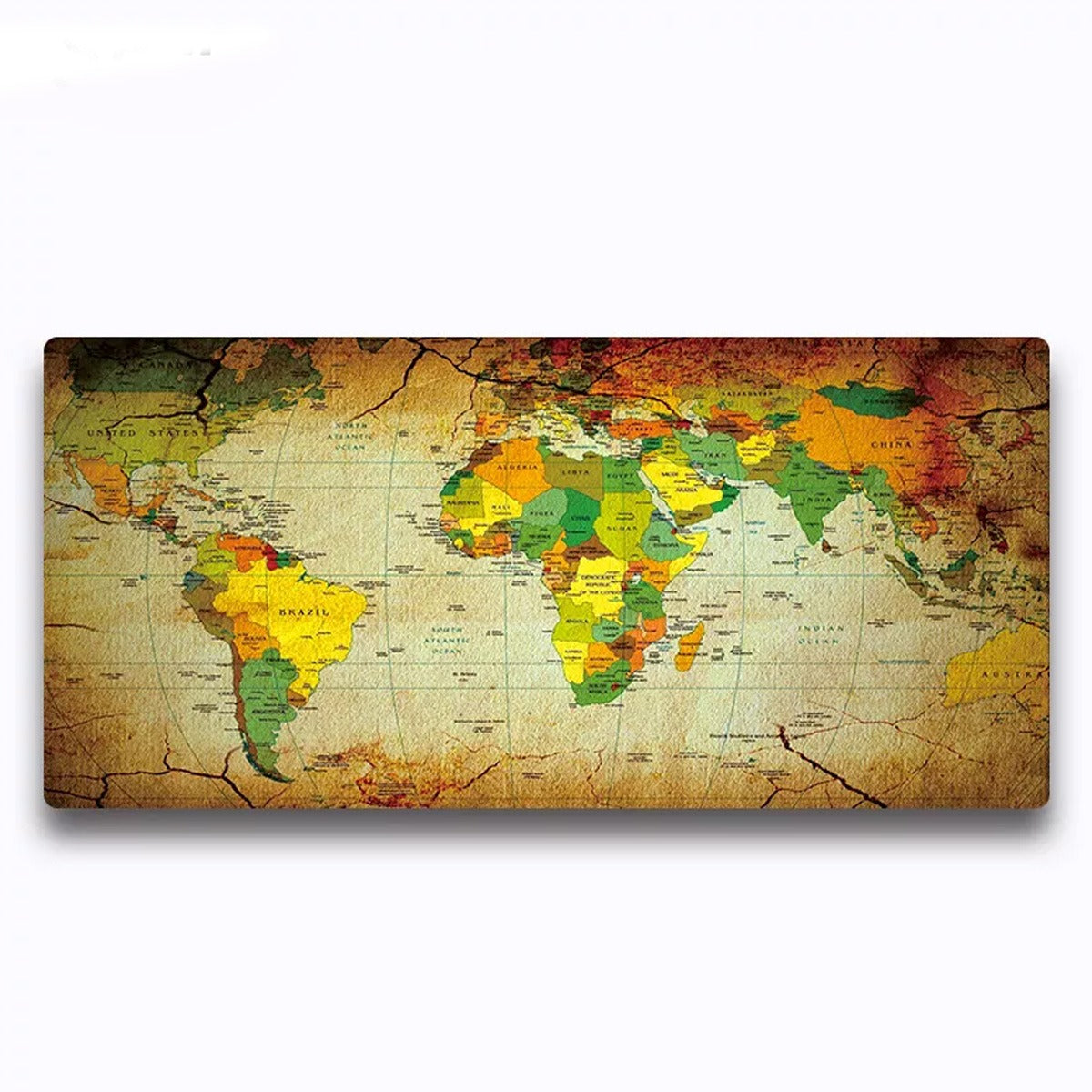 Mouse Pad Base de Escritorio Extra Large 80x30cm | Mapa Mundi Sepia S0649m55