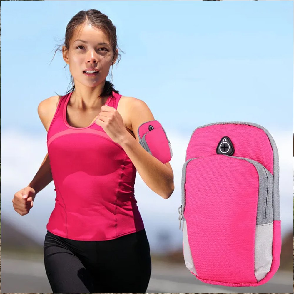 Bolso Porta Celular Deportivo Con Correa brazalete Fucsia S0259