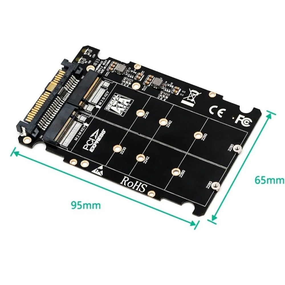 Adaptador M2 SSD a Nvme Bm Sata Ngff Ssd Pci-e A U2 Sff-8639 S1035