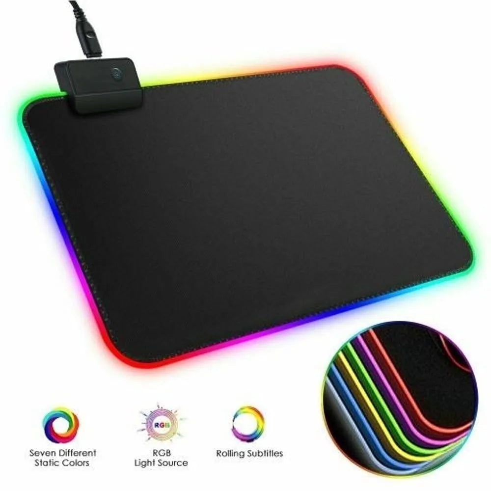 Mouse Pad Gamer RGB 35 x 25 cm | Superficie de Alta Precisión V0003