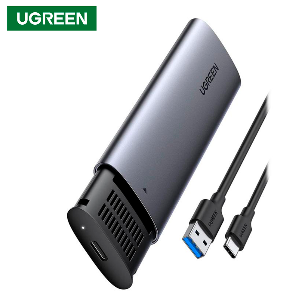 Carcasa Enclosure M.2 SATA NGFF SSD Ugreen USB-C 5Gbps Aluminio Tool-Free S2211