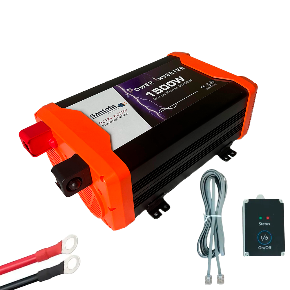 Inversor de Corriente 12v A 220v 1500w 2 Usb 2 Sockets Onda Pura Lcd s2017