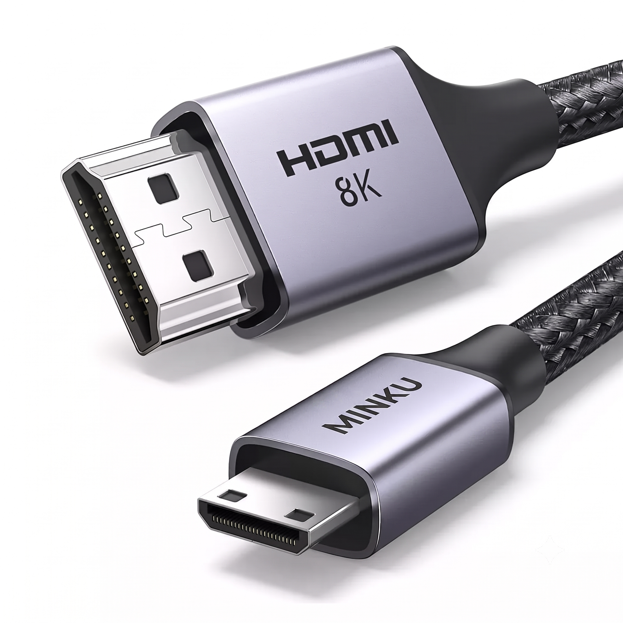 Cable Mini HDMI a HDMI 2.1 Bidireccional 8K a 60Hz 48Gbps MINKU de 2 Metros S0926