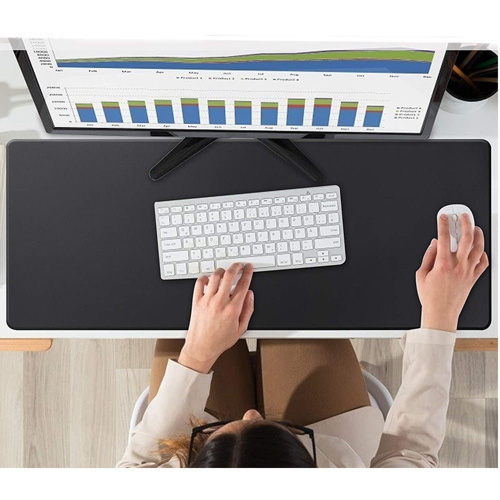 Mouse pad Base Escritorio Extra Large 30x80cm Computador Negro S0649-57