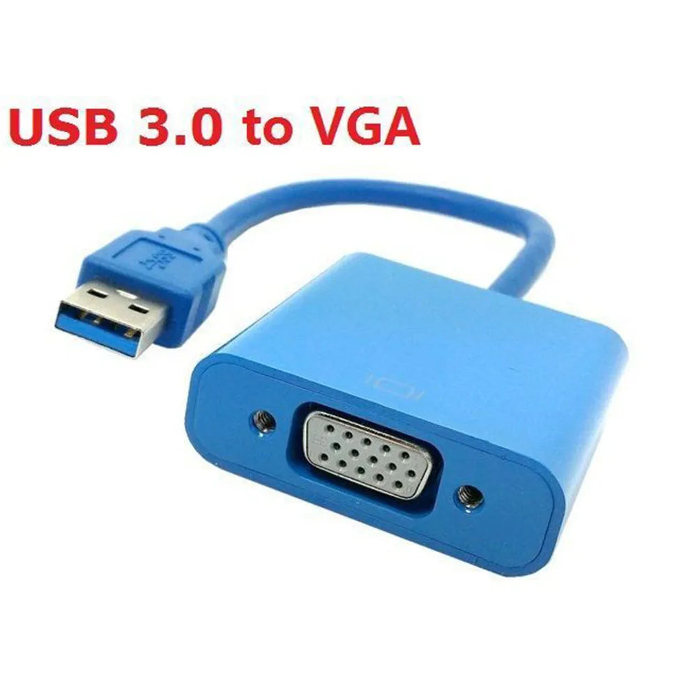 Convertidor USB 3.0 A VGA Compatible 2.0 Adaptador Conversor Azul S0058