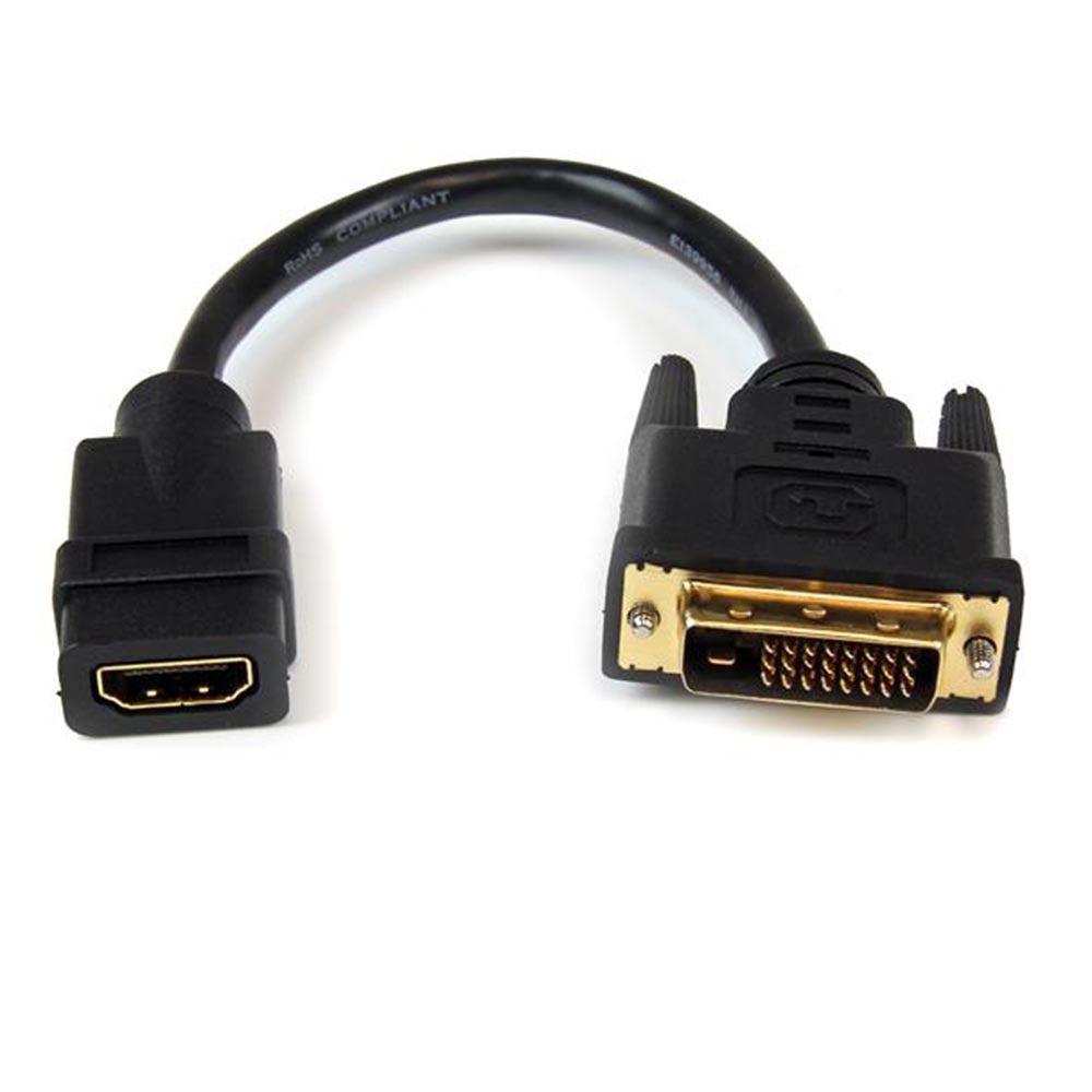 Convertidor HDMI hembra a DVI 24 + 1 Macho cable 20 cm S0838