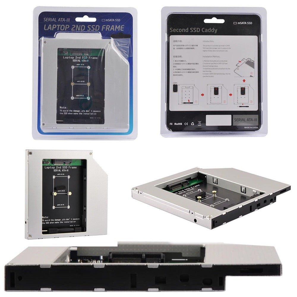 Caddy 2nd Ssd Disco Duro Sata Cd Dvd-rom Universal 9.5mm ATA III S0792