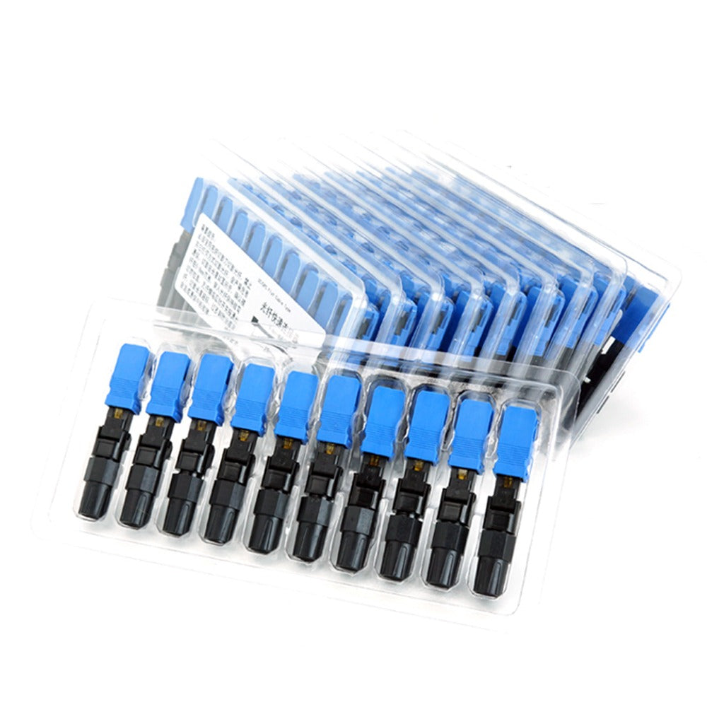 Caja x 100 conector rápido Fibra óptica SC UPC SM 0.3dB FTTH 60mm S1230