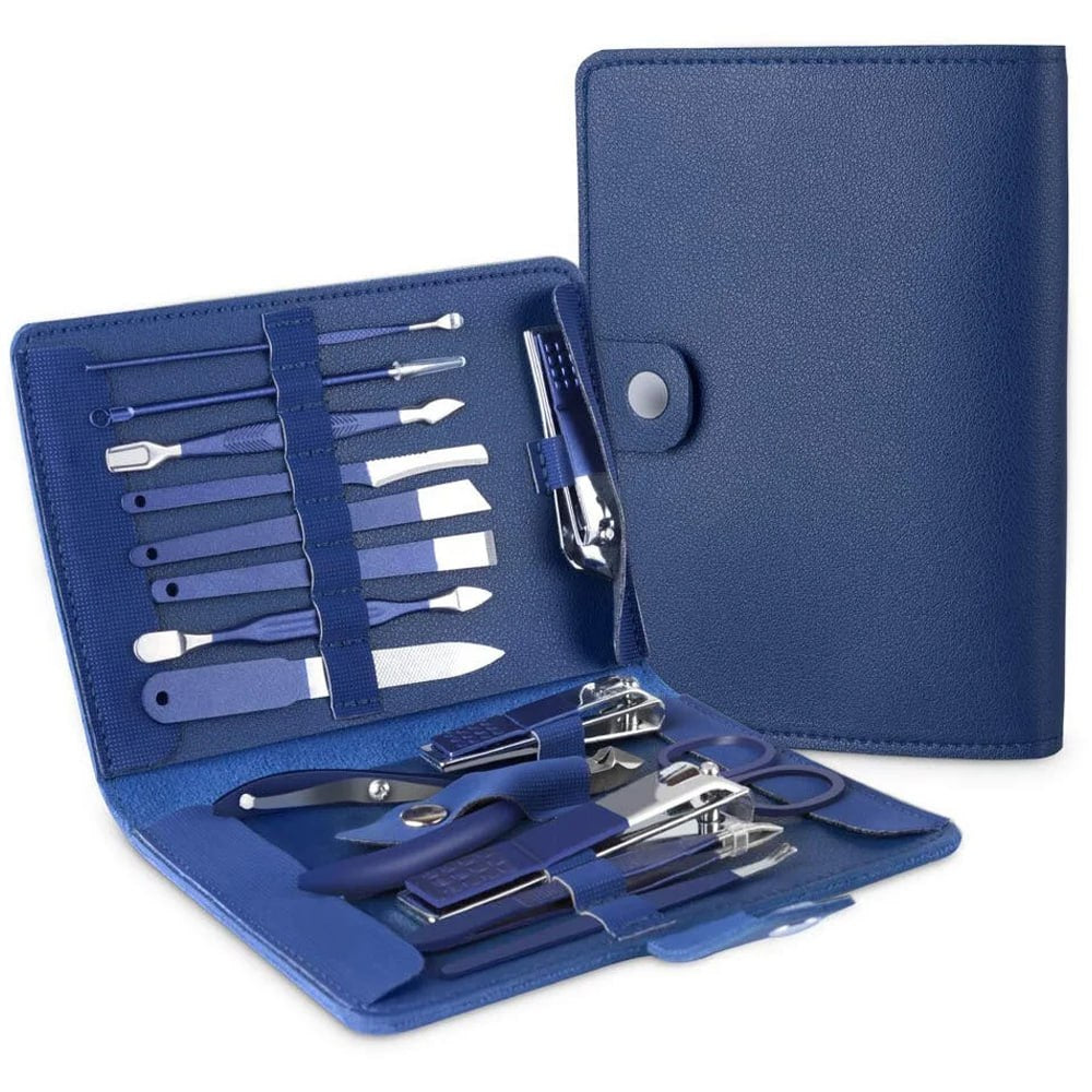 Set Manicura Pedicura Acero Inoxidable cortauñas 15 Piezas S1412