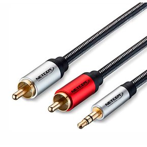 Cable de audio Plug 3.5mm a 2 RCA Macho 1.8 Metros NETCOM S1199