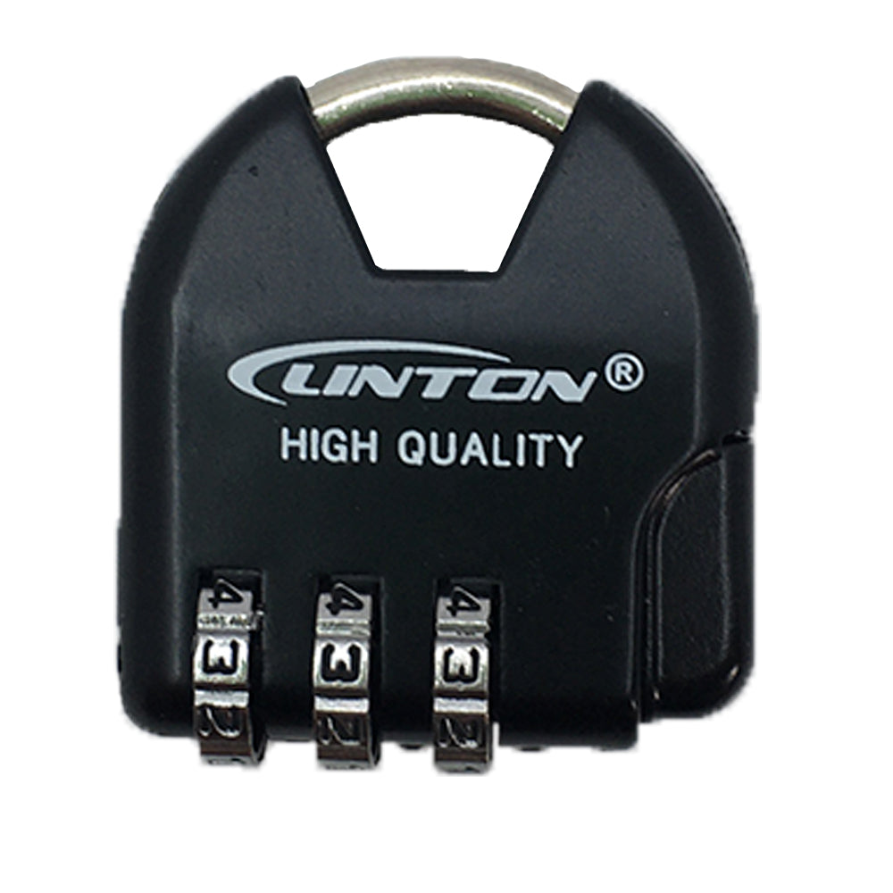 Candado Seguridad Linton para Mochilas Casillero Maleta Viaje 3 Dígitos Negro S0656