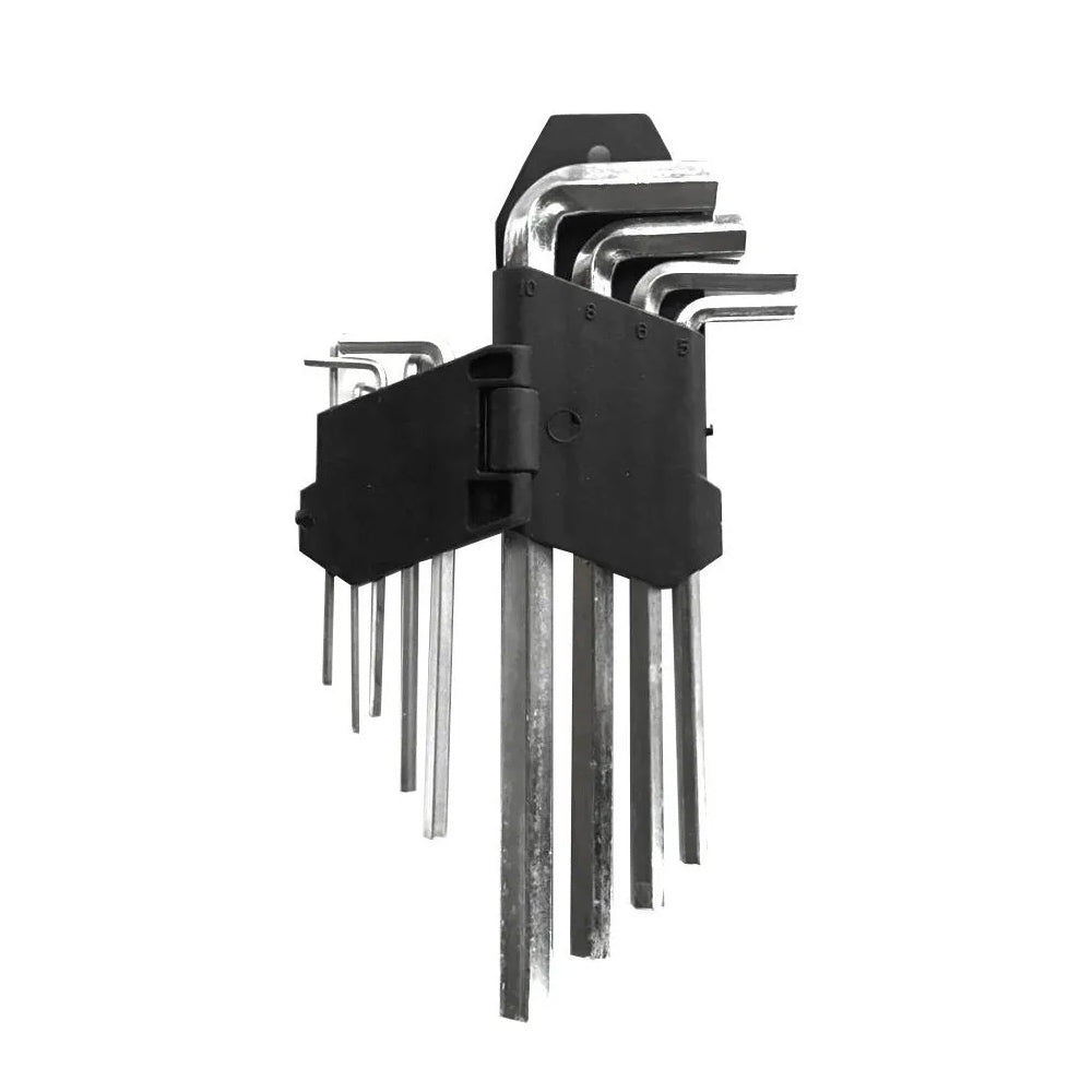 kit 9 llaves Allen hexagonal piezas milimétricas brazo largo llave L S0902