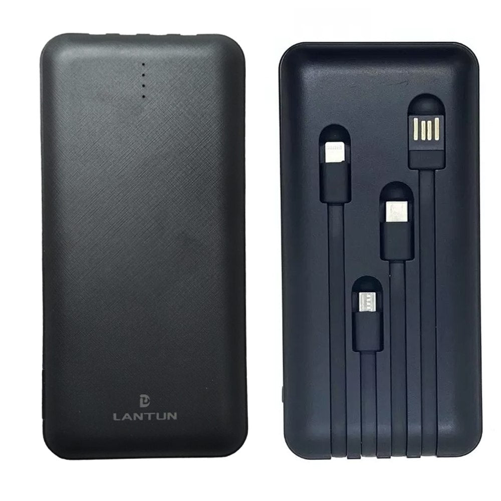 Power Bank 10.000mAh LANTUN QX Iluminación Led 4 Cables Incluidos S1606